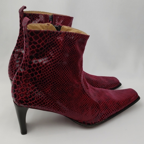 NWT Pratesi Square Toed Ankle Boot Sz 37 - Picture 3 of 11